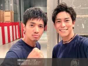 和田正人と佐野岳（画像は『佐野岳　2017年10月8日付Twitter「みなさん応援ありがとうございました！」』のスクリーンショット）