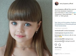 ブランドの広告塔にも抜擢されたアナちゃん（画像は『Anna Knyazeva　2017年9月30日付Instagram「Моя красотка」』のスクリーンショット）