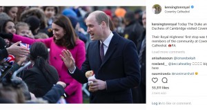 数日前は若干伸びかけていたサイドの髪（画像は『Kensington Palace　2018年1月17日付Instagram「Today The Duke and Duchess of Cambridge visited Coventry.（PA）」』のスクリーンショット）
