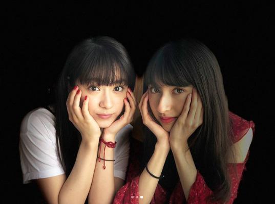 「似てる」と言われる平祐奈とLINA（画像は『平祐奈　2018年5月5日付Instagram「YUNA☆LINA」』のスクリーンショット）