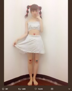 AKB48時代の“ぱるる”に「可愛いすぎて苦しい！」の声も（画像は『島崎遥香 Haruka Shimazaki　2018年7月23日付Twitter「フォルダー整理をしていたら…四年前の写真が!!!」』のスクリーンショット）