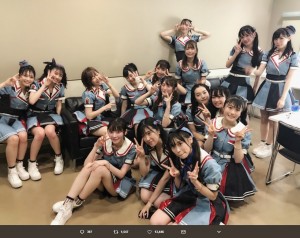 『TIF2018』最終日で大トリを務めたHKT48メンバー（画像は『指原莉乃　2018年8月5日付Twitter「＃TIF HKT48、終了しました！」』のスクリーンショット）