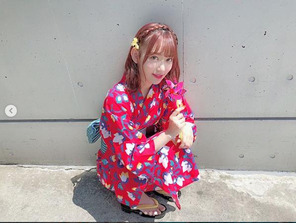 宮脇咲良の浴衣姿に「この世のものとは思えない美しさ」の声（画像は『Sakura Miyawaki　2018年8月14日付Instagram「＃summer ＃浴衣」』のスクリーンショット）