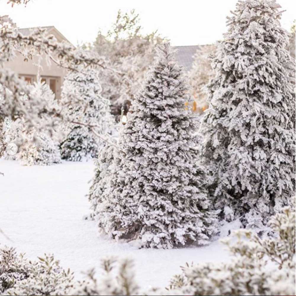 クリスマスパーティーに用意された雪山（画像は『Mindy Weiss　2018年12月26日付Instagram「It was a whoville magical white Christmas last night.」』のスクリーンショット）