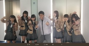 武井壮とHKT48メンバー（画像は『田中美久　2019年1月23日付Twitter「＃AKBINGO!　胸キュン台詞」』のスクリーンショット）