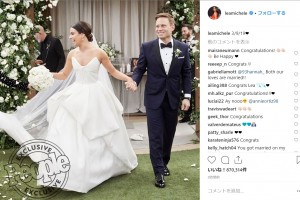結婚式でのリア＆ザンディ氏（画像は『Lea Michele　2019年3月10日付Instagram「3/9/19」』のスクリーンショット）
