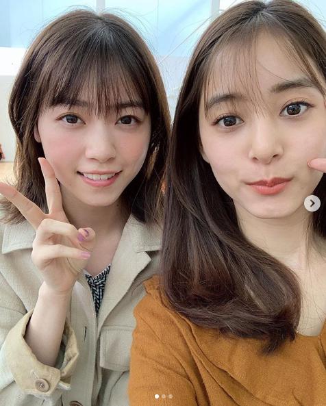 西野七瀬と新木優子（画像は『新木優子　2019年5月21日付Instagram「久しぶりのなぁちゃん」』のスクリーンショット）