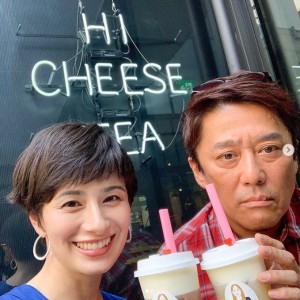 「インスタ映えしてるかな？」とホラン千秋（画像は『ホラン千秋 official　2019年8月20日付Instagram「『バイキング』のロケで坂上さんとチーズティー飲んだよ」』のスクリーンショット）