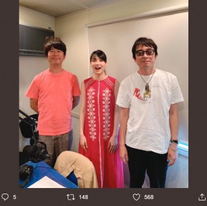 桜井秀俊、のん、YO-KING（画像は『のん official　2019年8月21日付Twitter「先取り！ラジオ出演情報」』のスクリーンショット）