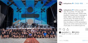 「Divide Tour」を終えて感謝の気持ちを綴ったエド（画像は『Ed Sheeran　2019年8月28日付Instagram「9 million people, 893 days, 46 countries, 175 cities, 260 shows, 268 touring crew, 193265 miles travelled, 2 broken arms, 3 marriages, 4 babies.」』のスクリーンショット）