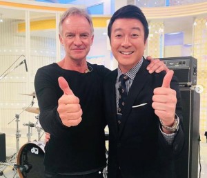 スティングと加藤浩次（画像は『Universal Music Japan 洋楽　2019年10月9日付Instagram「今朝のスッキリ出演の ＃スティング はご覧いただけましたか？」』のスクリーンショット）