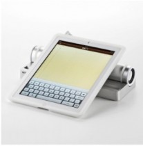 サンワサプライ　iPad2を4通りの置き方で活用できる専用スタンド付き「iPad2スピーカー 400-SP016」発売