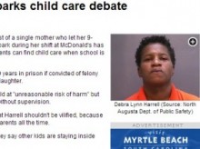 【米国発！Breaking News】「ネグレクト」で母親逮捕。仕事中に9歳娘を公園で遊ばせて、10年の服役か!?（Sカロライナ州）