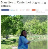 【米国発！Breaking News】ホットドッグ早食いコンテストで47歳男性が窒息死。（サウスダコタ州）