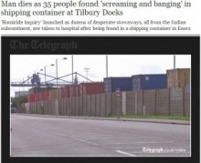 【EU発！Breaking News】コンテナに入り密入国した35名、英・エセックスの港で発見。脱水症状で死者も。