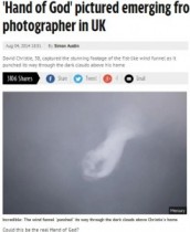 【EU発！Breaking News】「神の手」を思わせる雲が英ケント上空に！　プロの写真家も仰天。