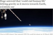 【海外発！Breaking News】2880年、直径1kmの巨大隕石落下で地球は滅亡か。最新の衝突確率は？