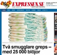 【海外発！Breaking News】紙おむつ2万5千枚をノルウェーで購入。密輸しようとした男ら逮捕。（スウェーデン）
