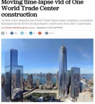 【海外発！Breaking News】9.11アメリカ同時多発テロ事件から13年、新タワービル“1 WTC”が完成。