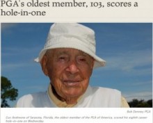 【海外発！Breaking News】103歳男性プロゴルファー、驚きのホールインワン！（米）
