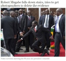 【海外発！Breaking News】ムガベ大統領90歳、階段を踏み外して転倒。（ジンバブエ）