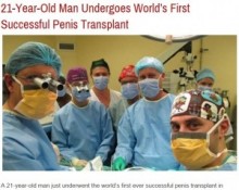 【海外発！Breaking News】男性器移植手術に初成功した南ア医療チーム。脳死ドナーには疑似性器形成も。