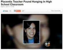 【海外発！Breaking News】高校教師が教室で首吊り自殺。遺書は見つからず。（米）