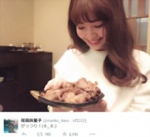 【エンタがビタミン♪】小嶋陽菜が“大盛りの焼肉”にニッコリ。まりこ様が「がっつり！」写真を投稿。