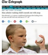 【海外発！Breaking News】「その口を石鹸で洗ってやる」6歳の少年の口を石鹸で洗った男（英）