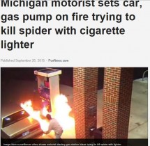 【海外発！Breaking News】クモ恐怖症の男性、給油中にクモが現れライターで着火（米）