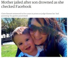 【海外発！Breaking News】スマホに夢中で2歳児が溺死。31歳母親に実刑判決（英）