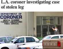 【海外発！Breaking News】献体された「ヒトの脚」盗まれる。何者かが違法業者にリークか（米）