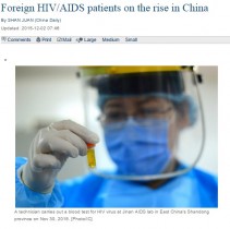 【海外発！Breaking News】中国で外国人長期滞在者にHIV陽性者が急増中。しかも異性愛者！