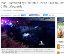 【海外発！Breaking News】サンディエゴで18mの崖下に男性転落死。写真撮影に夢中か（米）