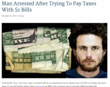 【海外発！Breaking News】600ドルの納税を1ドル札600枚で払おうとした男、逮捕される（米）