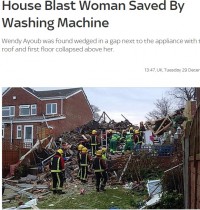【海外発！Breaking News】頑丈な洗濯機が命を守った。73歳女性、自宅がガス爆発で（英）
