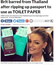 【海外発！Breaking News】数ページが剥がされた旅券なぜ!?　タイで入国拒否の英女性、驚きの理由語る