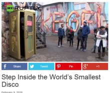 【海外発！Breaking News】世界一ミニサイズのディスコ“TELEDISKO”　ベルリンで大人気！