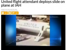 【海外発！Breaking News】ユナイテッド航空CA、緊急脱出用スライドを展開してトンズラ（米）