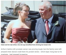 【海外発！Breaking News】ガン末期の70代男性、娘の母乳で免疫力アップ　1年4か月も延命（英）