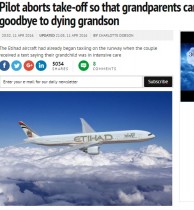 【海外発！Breaking News】エティハド航空機長が英断　「乗客の孫が危篤」に離陸を寸前で中止