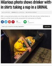 【海外発！Breaking News】酔っ払い大学生、男性用小便器で眠りこける姿がSNSに（米）