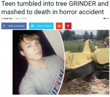 【海外発！Breaking News】18歳少年が砕木機で惨死　樹木伐採を手伝う中でのアクシデント（米）