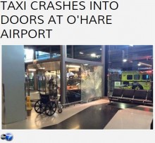 【海外発！Breaking News】JALも使用のターミナルにタクシー突っ込む　シカゴ・オヘア国際空港で
