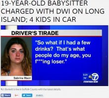 【海外発！Breaking News】子供4人を乗せて酔っぱらい運転　逮捕の19歳ベビーシッター「皆やってるし」（米）