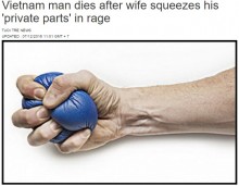 【海外発！Breaking News】別居中の妻、夫の睾丸を握りしめて死なせる（ベトナム）