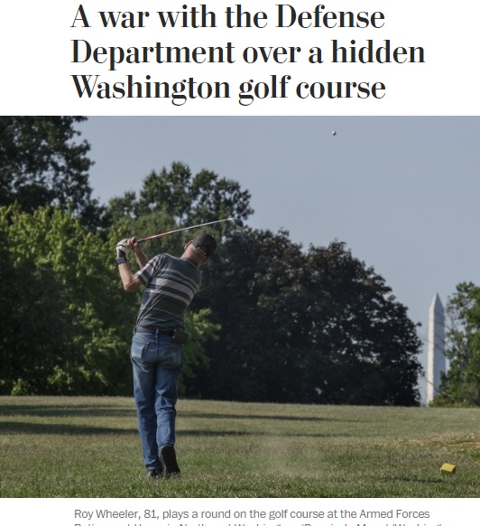 ワシントンD.C.の一角に米軍が所有するゴージャスなゴルフ場（出典：https://www.washingtonpost.com）