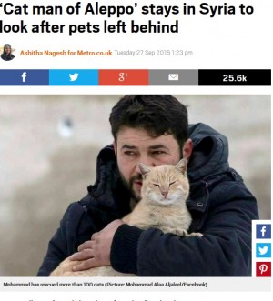 【海外発！Breaking News】「キャットマン」と呼ばれる男性　置き去りにされた猫の保護に命を懸ける（シリア）