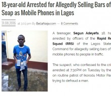 【海外発！Breaking News】固形石鹸でこしらえた偽スマホ　ナイジェリアの18歳少年「自分も騙されたから売った」