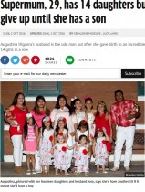 【海外発！Breaking News】「息子を産むまで諦めない」3組の双子を含む14人の娘を持つ29歳の母（米）